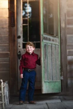 ARCHIE BUTTON DOWN RED & BLACK GINGHAM -Trish Scully Dresses Outlet Store navypantredshirt3