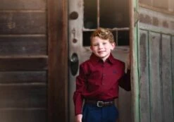 ARCHIE BUTTON DOWN RED & BLACK GINGHAM -Trish Scully Dresses Outlet Store navypantredshirt4