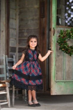 EVERLY DRESS BLACK WATCH TARTAN -Trish Scully Dresses Outlet Store neweverlystew