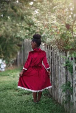 ROWAN DRESS CRIMSON -Trish Scully Dresses Outlet Store rowancrim3